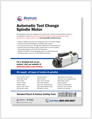 Automatic Tool Change Spindle Motor